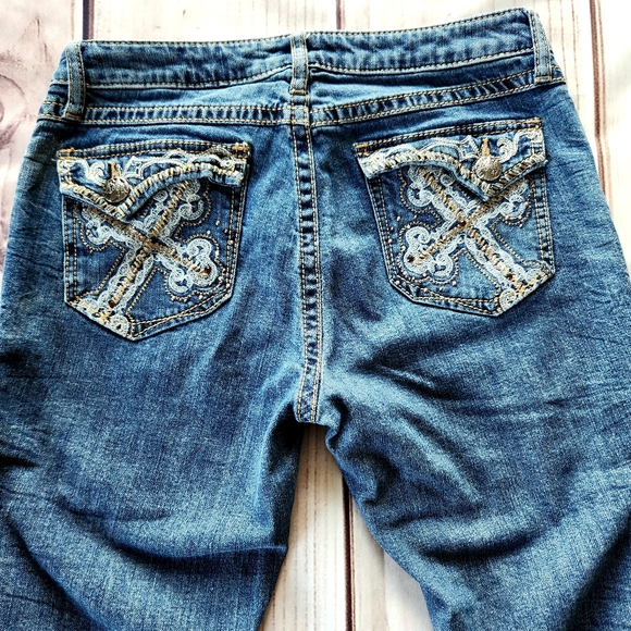 Wrangler "Rock 47" Bootcut Blue Western Coastal Cowgirl Jean | Women's Size 7x32 - Picture 6 of 10